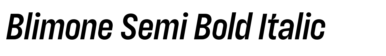 Blimone Semi Bold Italic